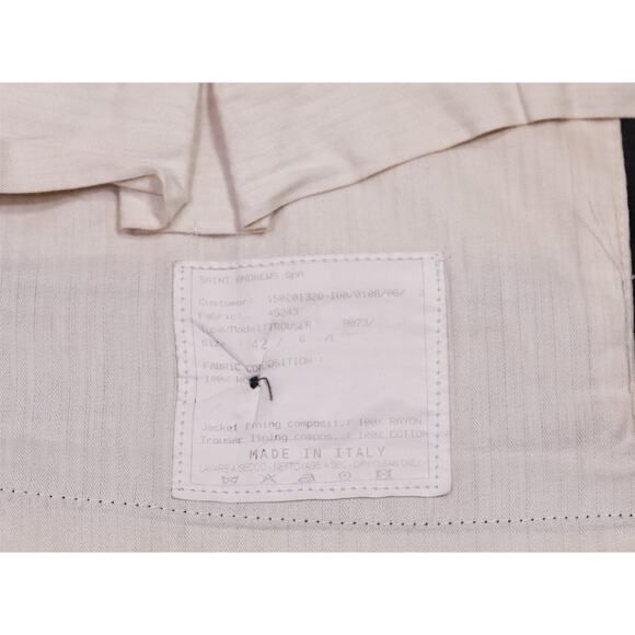 Saint Andrews Solid Charcoal Gray Pleated Wool Dress Pants 42x31 - Picture 7 of 7